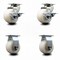 Service Caster 4 Inch Nylon Caster Set with Roller Bearings 2 Brakes 2 Rigid SCC SCC-20S420-NYR-TLB-2-R-2 - alternate 1